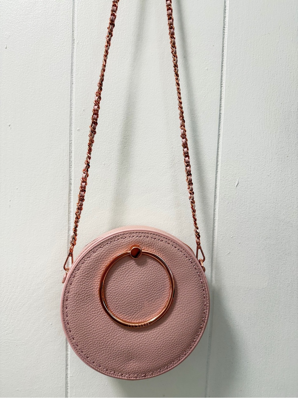 Ted Baker Blush Pink Round Crossbody with Rose-Gold Ring - Picture 6 of 6